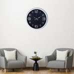Büro Ev Ofis Hediyesi için 40CM Beyaz Metal Tasarımlı Duvar Saati
