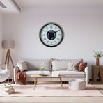 Büro Ev Ofis Hediyesi için 60CM Krom Empire Stil Çarklı Duvar Saati