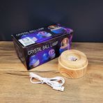 Büro Ev Ofis Hediyesi için 8CM Satürn Model Plastik Standlı Işıklı Dönen Cam Küre