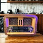 Büro Ev Ofis Hediyesi için AM/FM/SW USB Şarjlı Retro Radyo