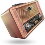 Büro Ev Ofis Hediyesi Için Maxi Dekoratif Retro Şarjlı Kablosuz Radyo - Renkli