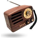 Büro Ev Ofis Hediyesi Için Mini Dekoratif Retro Şarjlı Kablosuz Radyo - Renkli