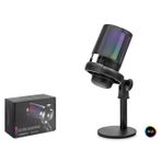 Büro Ev Ofis Hediyesi için Siyah 192KHZ 24BIT Kondenser TYPEC Gaming Rgb Mikrofon Kayıt Seti