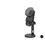 Büro Ev Ofis Hediyesi için Siyah 48KHZ 16BIT TYPEC Gaming Rgb Mikrofon