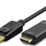 Büro Ev Ofis için 300CM 4K 30HZ Siyah Dısplay To HDMI Kablosu