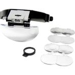 Büro Ev Ofis Için 5lens Takmalı LED Işıklı Büyüteç Şapka Tip Eller Serbest Çalışma Büyüteci - Renkli