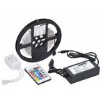 Büro Ev Ofis için 5MT 3Cipli Rgb Şerit Led Silikonlu Adaptör Uzaktan Kumanda Aydınlatma