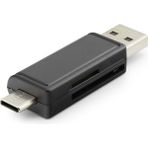 Büro Ev Ofis Için Siyah Micro Sd Card Reader USB Type-C Kart Okuyucu