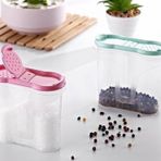 Büro Ev Ofis Mutfağı için Plastik Kapaklı Baharatlık Saklama Kutusu Kabı