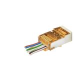 Büro Ev Ofis Network Bağlantısı için 100ADET Turuncu Kutu CAT6E EZ RJ45 Metal Konnektör Seti