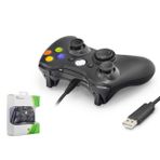 Büro Ev Ofis Oyun Konsolu için Siyah Pc Xbox 360 Uyumlu Kablolu Oyun Kolu Gamepad