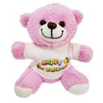 Büro Ev Ofis Oyuncak Hediyesi Için Peluş Happy Birthday Tişörtlü Ayıcık - -