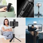 Büro Ev Ofis Telefonu İçin Kendinden Led Işık Kumandalı Uzar Masaüstü Selfie Çubuğu