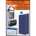 Büro Tipi Buzdolabı+Tv+Aydınlatma Maxi Solar Paket 2,75KWP - Beyaz
