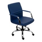 Büro Trend King Çalışma Koltuğu Krom Ayak - Mavi