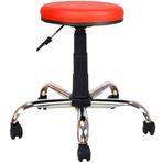 Bürocci 2999D0116 Kırmızı Metal Ayaklı Tabure