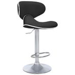 Bürocci 9549S0481 Siyah Modern Deri Metal Ayaklı Yüksek Tezgah Sandalyesi