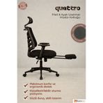 Bürocci Quattro Fileli Siyah Müdür Koltuğu
