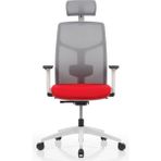 Bürosit M40 Başlıklı Telegray Gövde Çalışma Koltuğu (Kumaş) - Kırmızı