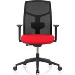 Bürosit M40 Siyah Gövde Çalışma Koltuğu (Kumaş) - Kırmızı