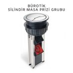 Bürotik Blok Priz Sistemleri- 1 Şebeke Priz, 1 Ups Priz, 2 Data