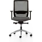 Bürotime Bold Çalışma Koltuğu, Krom Ayak, Siyah & Grafit