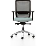 Bürotime Bold Çalışma Koltuğu, Krom Ayak, Siyah & Nehir