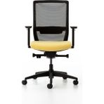 Bürotime Bold Çalışma Koltuğu, Plastik Ayak, Siyah & Sarı