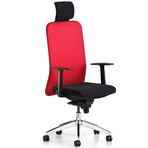 Bürotime Comfy Başlıklı Kırmızı Siyah Çalışma Koltuğu