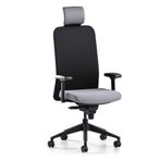 Bürotime Comfy Başlıklı Siyah Antrasit Çalışma Koltuğu