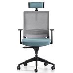 Bürotime Cozy 3D Kol Plastik Ayak Yeşili/Gri Mint Çalışma Koltuğu