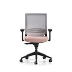 Bürotime Cozy Çalışma Koltuğu - 3D Kol - Plastik Ayak - Gri/somon