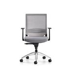 Bürotime Cozy Çalışma Koltuğu - Sabit T Kol - Alüminyum Ayak - Antrasit/gri