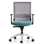 Bürotime Cozy Sabit T Kol Alüminyum Ayak Gri/Mint Yeşili Çalışma Koltuğu
