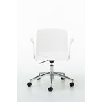 Bürotime Fast Çalışma Sandalyesi, Sabit Kol, Krom Ayak & Beyaz