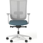 Bürotime Move Çalışma Koltuğu, Plastik Ayak, Gri & Irmak