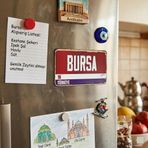 Bursa 16 Türkiye Temalı Retro Plaka Tasarımlı Dekoratif Buzdolabı Magneti, Hediyelik Hatıra Süvenir