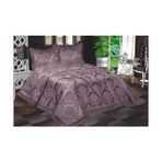 Bursa Çeyiz Açelya Fransız Güpürlü Aden Yatak Örtüsü - 250 x 250 cm - Açık Mürdüm