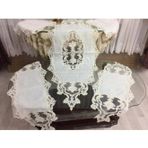 Bursa Çeyiz Linen Kumaş Etuval 5 Parça Salon Takımı+