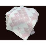 Bursa Hatırası 12'li Osmanlı Iğne Oyalı 50X90 Kadife Çeyizlik Havlu Krem Pudra - 50 x 90 cm - Renkli