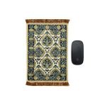 Bursa İpek Hardal Dekoratif Küçük Halı Mousepad