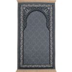 Bursa İpek Koyu Gri Kadife Halı Seccade - 65 x 115 cm