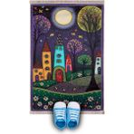 Bursa İpek Mor Masal Kadife Çocuk Seccadesi ve Oyun Halısı - 45 x 80 cm