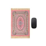 Bursa İpek Pembe Dekoratif Küçük Halı Mousepad