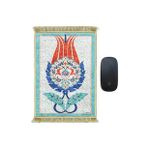 Bursa İpek Turkuaz Dekoratif Küçük Halı Mousepad