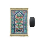 BURSA İPEQ Beyaz Dekoratif Küçük Halı Mousepad