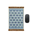 BURSA İPEQ Mavi Dekoratif Küçük Halı Mousepad
