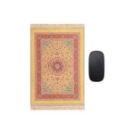 BURSA İPEQ Sarı Dekoratif Küçük Halı Mousepad