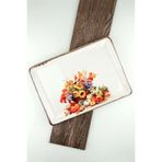 Bursa Porselen Dekor Retro Harvest Porselen Tepsi