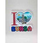 Bursa Temalı Eskitme Polyester Magnet Buzdolabı Süsü